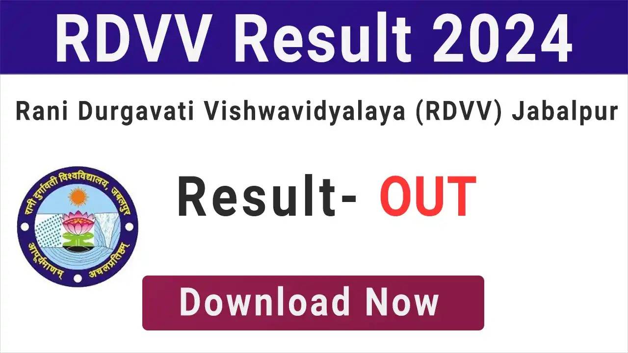 RDVV Result 2024 Announced: Download UG and PG Marksheet at rdujbp.in