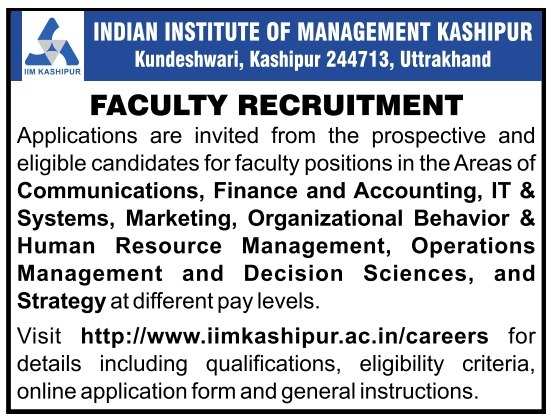 IIM Kashipur Recruitment 2024: Notification, Eligibility Criteria, and Application Process