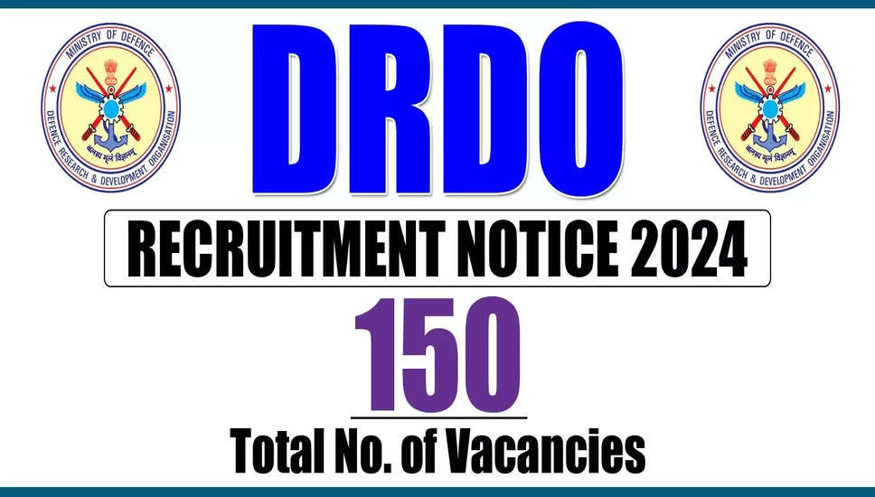 DRDO भर्ती 2024: 150 स्नातक अपरेंटिस, तकनीशियन और अन्य पदों के लिए ऑनलाइन आवेदन करें