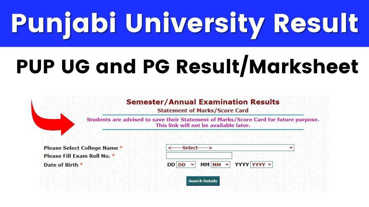 PUP Exam Result 2024 Released: Visit punjabiuniversity.ac.in to View Your Scores