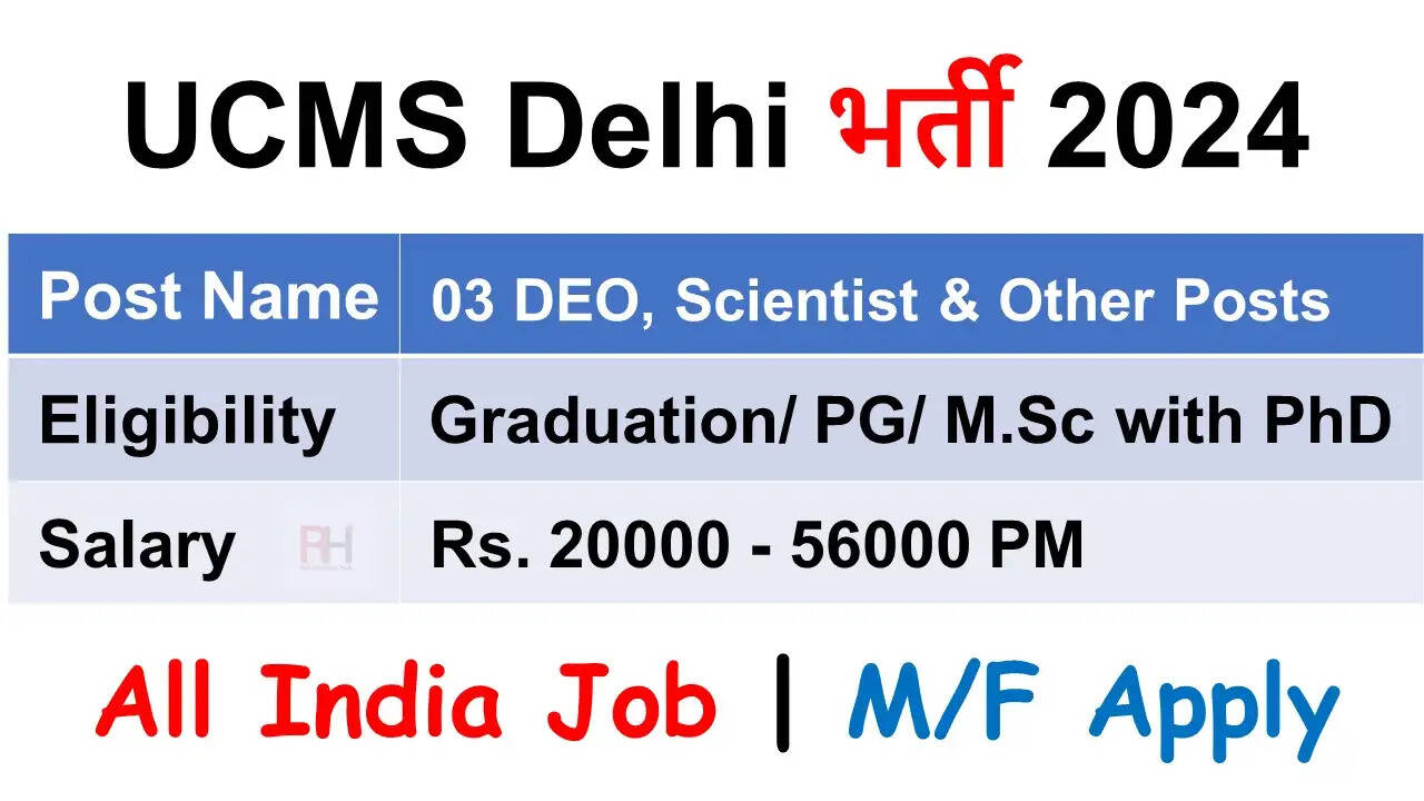 दिल्ली मेडिकल कॉलेज भर्ती 2024: वैज्ञानिक, शोध सहायक और अन्य पदों के लिए करें आवेदन
