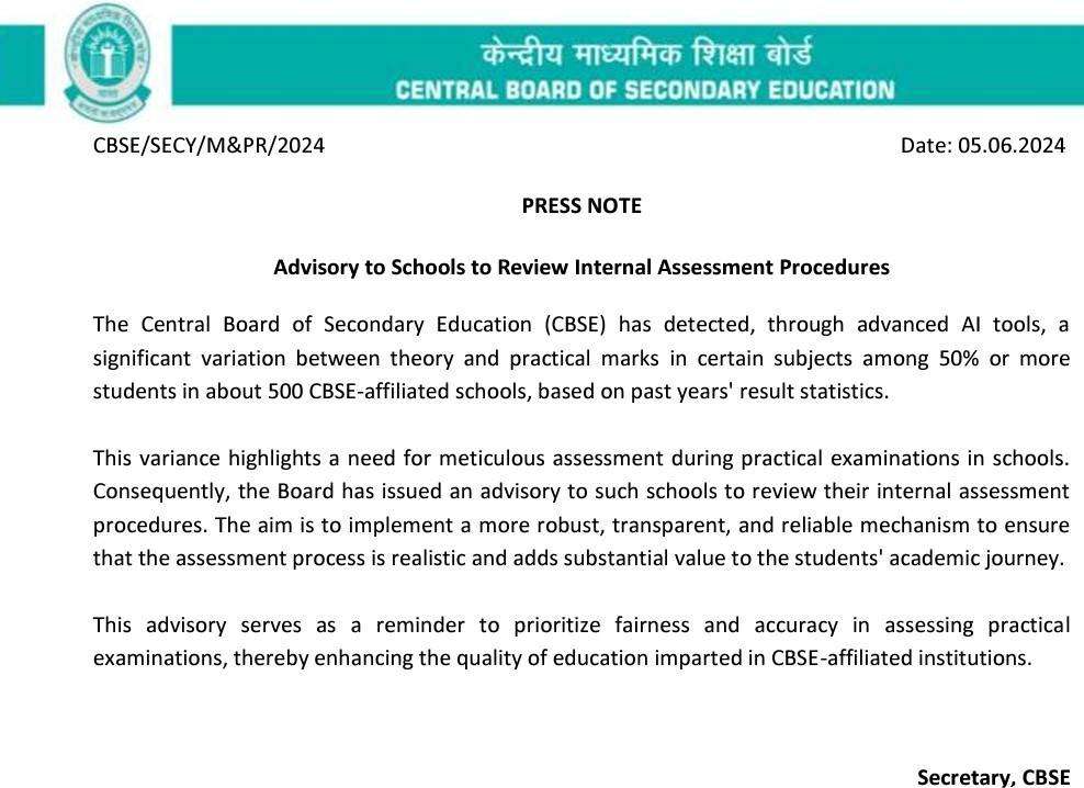 CBSE Class 12 Result 2024 Under Scrutiny: Discrepancies Found in Theory, Practical Marks